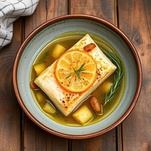 Bacalao al pil pil, bacalao confitado en aceite de oliva con ajo